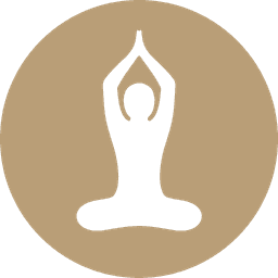 Ícono despierta tu energía — figura en meditación